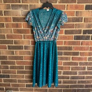 Vintage sheer union made floral dress size XS